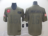 Nike 49ers 16 Joe Montana 2019 Olive Salute To Service Limited Jersey,baseball caps,new era cap wholesale,wholesale hats